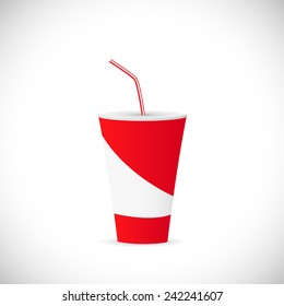 Illustration Of A Soda Fountain Drink Isolated On A White Background.