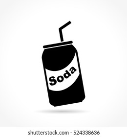 Illustration of soda icon on white background