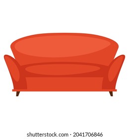 Illustration of sofa. Interior object and home design creation.