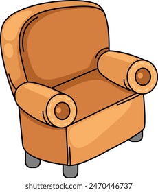 ilustración de sofá aislado sobre fondo blanco Vector