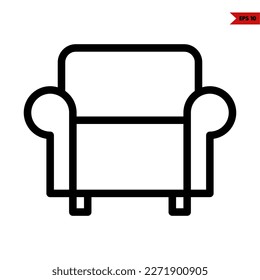 illustration of sofa line icon 