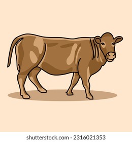 illustration of a soft cow to commemorate Eid al-Adha