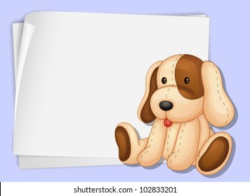 Illustration of a soft dog on paper