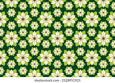 illustration the soft yellow flower of Christmas season on green background.