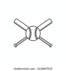 Illustration von Softball Sport, Vektorkunst.