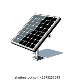  Illustration of a solar panel, showcasing its innovative design and contribution to clean energy, ideal for sustainability-focused projects.