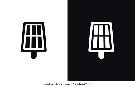illustration of solar panels, vector art.