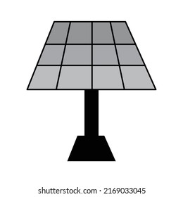 Illustration von Solarpaneelen, Vektorgrafik. auf weißem Hintergrund