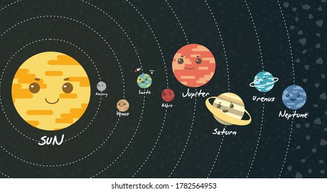 illustration of the solar system