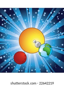 Illustration of the Solar System