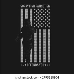 Lo siento Si mi patriotismo te ofende el diseño vectorial