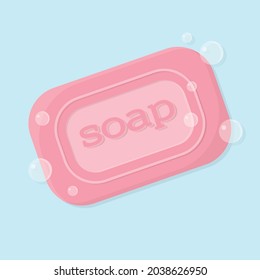 Illustration Solid Bar Soap Bubbles Pink Stock Vector (Royalty Free ...