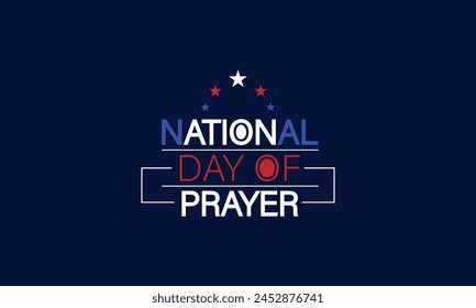 Illustration Solidarity National Day Prayer Text and Flag Design