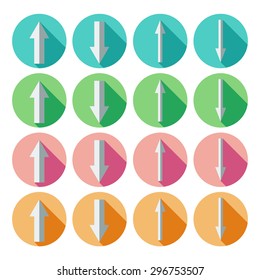 Illustration of some arrow icons for web use, vector.