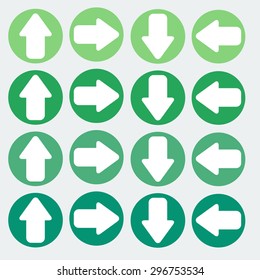 Illustration of some arrow icons for web use, vector.