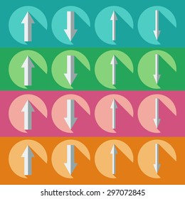 Illustration of some arrow icons for web use, vector.