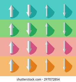 Illustration of some arrow icons for web use, vector.
