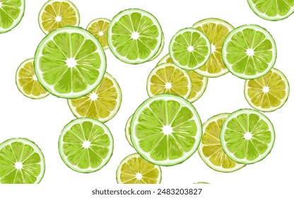 illustration of some citrus slices without background