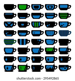 Illustration of some cups, vector.