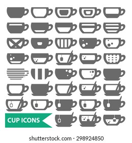 Illustration of some cups, vector.
