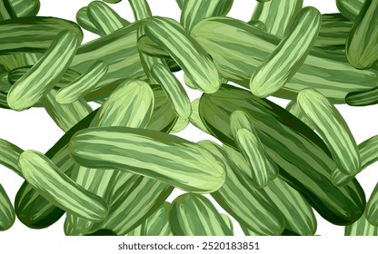 illustration of some fresh cucumbers on white background