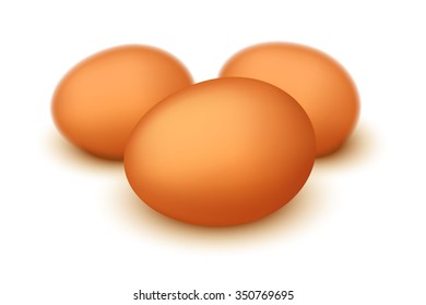 illustration of some group of brown eggs with blur
