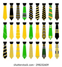 Illustration of some ties, vector.