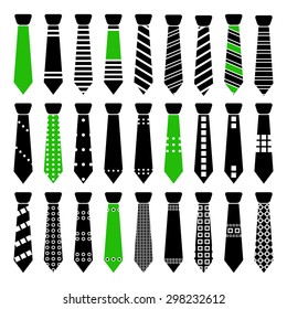 Illustration of some ties, vector.