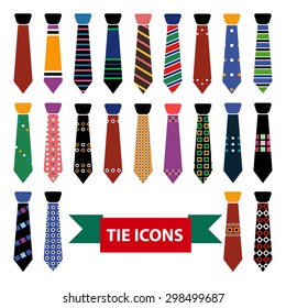 Illustration of some ties, vector.