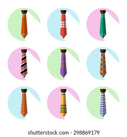 Illustration of some ties, vector.