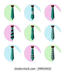 Illustration of some ties, vector.