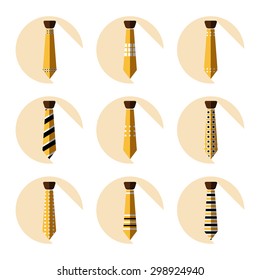 Illustration of some ties, vector.