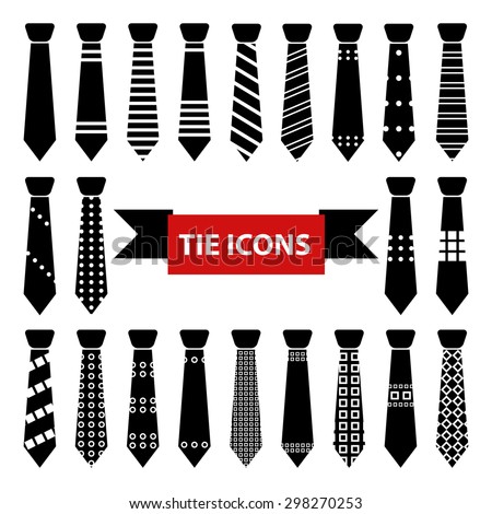 Illustration of some ties, vector.