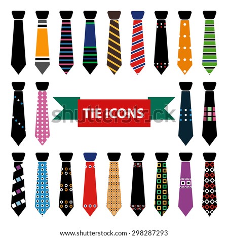 Illustration of some ties, vector.
