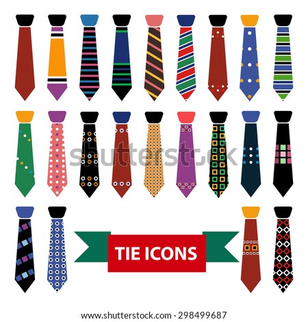 Illustration of some ties, vector.
