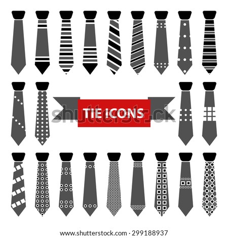 Illustration of some ties, vector.