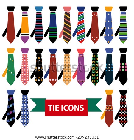 Illustration of some ties, vector.