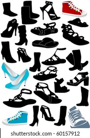 Illustration of some woman shoes