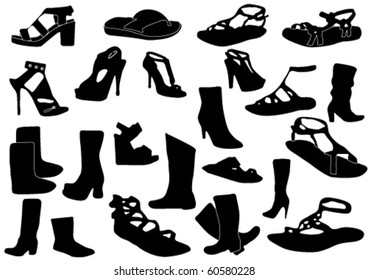 Illustration of some woman shoes