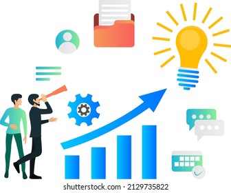 Illustration of someone analyzing content SEO