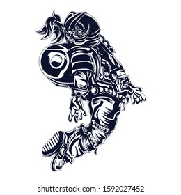 
illustration of a someone astronaut