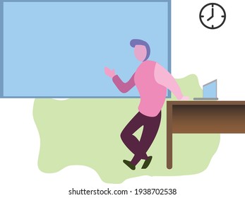 illustration of someone doing a business or educational presentation