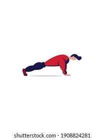 illustration of someone doing push ups to maintain health