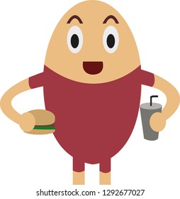 an illustration of someone eating
