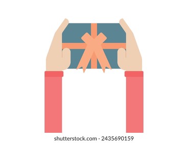 Ilustración de alguien dando un regalo