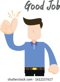 Illustration Someone Giving Praise His Work Stock Vector (royalty Free 