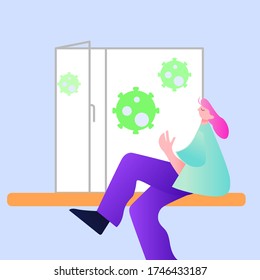illustration of someone sitting down relaxing