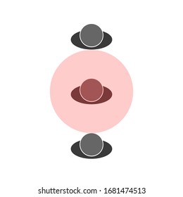 Illustration of someone who is doing social distance