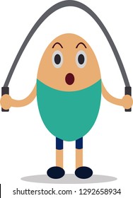 an illustration of someone who is jumping rope and exercising
