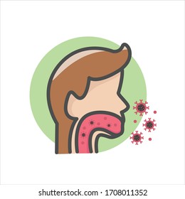 illustration of someone who will be affected by a virus